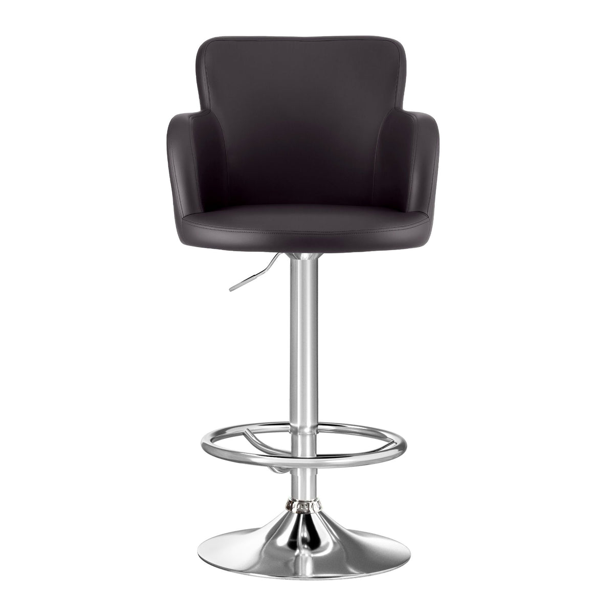 Artiss 4x Bar Stools Swivel Kitchen Chairs Gas Lift Adjustable PU Leather Brown
