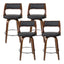 Artiss 4x Bar Stools Swivel Leather Chair 76cm