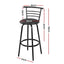 Artiss 4x Bar Stools Swivel Leather Padded Metal