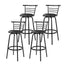 Artiss 4x Bar Stools Swivel Leather Padded Metal