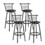 Artiss 4x Bar Stools Swivel Leather Padded Metal
