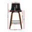Artiss 4x Bar Stools Swivel Leather Padded Wooden