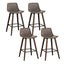 Artiss 4x Bar Stools Vintage Leather Wooden