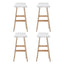 Artiss 4x Bar Stools Wooden Stool White