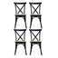 Artiss 4x Dining Chairs Rattan Wooden Kitchen Accent Chair Cafe Lounge Rubber Wood