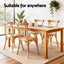 Artiss 4x Dining Chairs Rattan Wooden Kitchen Accent Chair Cafe Lounge Rubber Wood