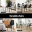 Artiss 4x Dining Chairs Retro PU Leather Kitchen Lounge Cafe Accent Chair Black