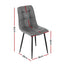 Artiss 4x Dining Chairs Retro PU Leather Kitchen Lounge Cafe Accent Chair Grey