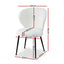 Artiss 4x Dining Chairs Sherpa Boucle Wing Back White