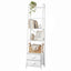 Artiss 5 Tier Bookshelf Ladder Bookcase with Fabric Drawers Display Rack White