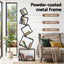 Artiss 5-Tier Bookshelf Metal Geometric Display Shelf Storage Organizer Black