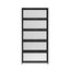 Artiss 5-Tier Display Cabinet Storage Bookshelf Clear Shelf Black