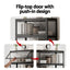 Artiss 5-Tier Display Cabinet Storage Bookshelf Clear Shelf Black