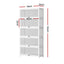 Artiss 5-Tier Display Cabinet Storage Bookshelf Clear Shelf White
