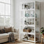 Artiss 5-Tier Display Cabinet Storage Bookshelf Clear Shelf White