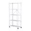 Artiss 5-Tier Foldable Kitchen Bakers Rack 71x160cm Microwave Stand White
