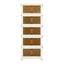 Artiss 5-Tier Foldable Storage Cabinet Stackable Box Clear Magnetic Door White