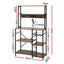 Artiss 5-Tier Kitchen Rack with Power Outlets 90CMX153CM Microwave Storage Shelf