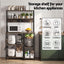 Artiss 5-Tier Kitchen Rack with Power Outlets 90CMX153CM Microwave Storage Shelf