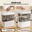 Artiss 5 Tier Portable Storage Box Detachable with Handles Plastic Clear