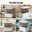 Artiss 5 Tier Portable Storage Box Detachable with Handles Plastic Clear