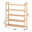 Artiss 5 Tier Shoe Rack Bamboo Storage Organiser Pine