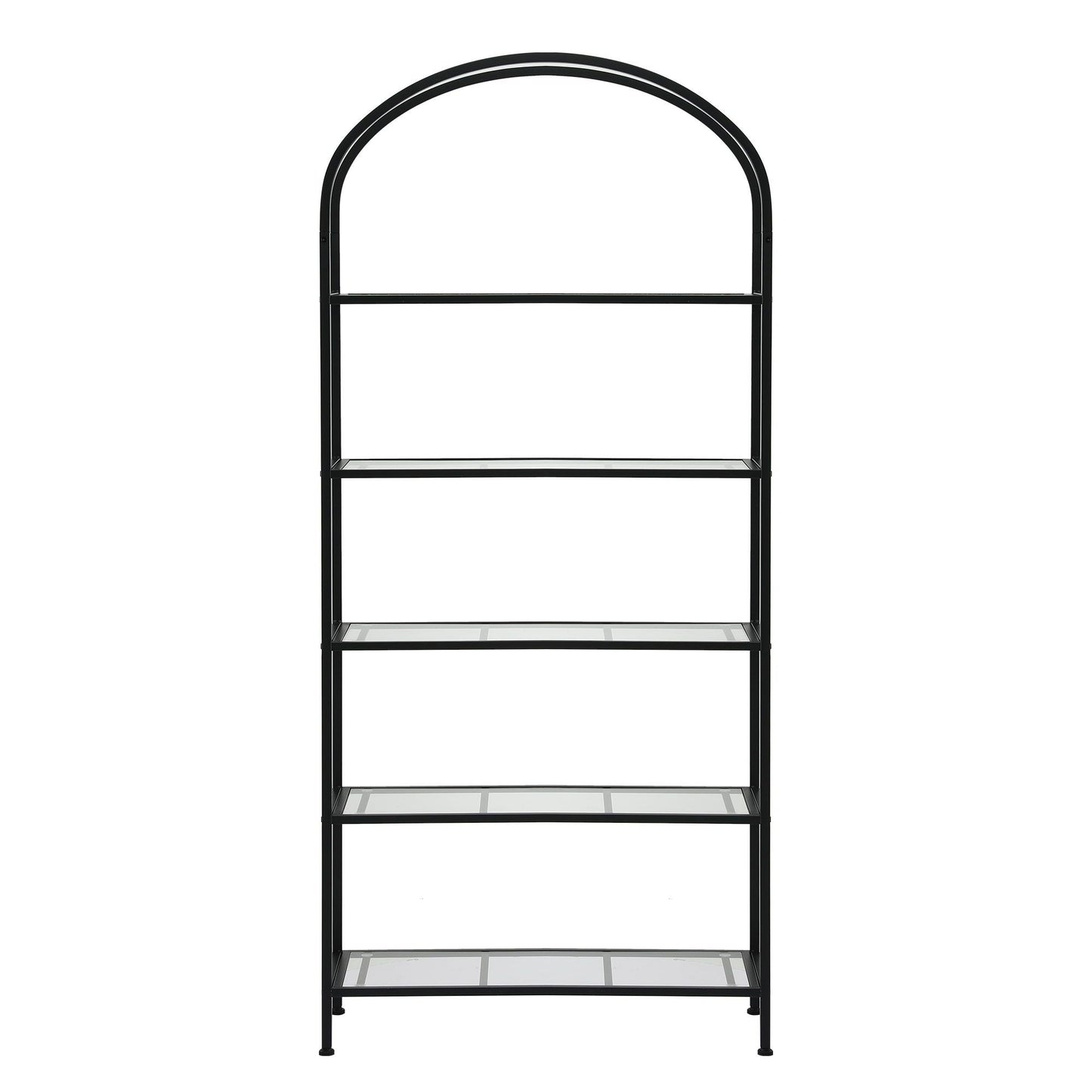 Artiss 5 Tiers Bookshelf Industrial Etagere Bookcase Display Shelf Black