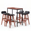 Artiss 5Pcs Bar Table and Stools Set Dining Desk Kitchen Chairs Cafe Pub Wood
