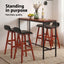Artiss 5Pcs Bar Table and Stools Set Dining Desk Kitchen Chairs Cafe Pub Wood