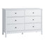 Artiss 6 Chest of Drawers Dresser Lowboy Curved Edge Scalloped White Bedroom