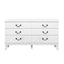 Artiss 6 Chest of Drawers - KUBI White