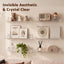 Artiss 6-Pack Acrylic Wall Shelves, Clear Floating Display Shelf with Detachable Panels & Front Lip