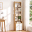 Artiss 6 Tiers Bookshelf with 2 Drawer Storage Shelf Pine
