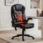 Artiss 8 Point Massage Office Chair Heated Seat Recliner PU Black