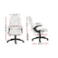 Artiss 8 Point Massage Office Chair Heated Seat Recliner PU White