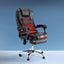 Artiss 8 Point Massage Office Chair PU Leather Footrest Black