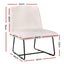 Artiss Accent Chair Armchair Cross Leg Beige