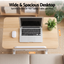 Artiss Adjustable Laptop Desk Mobile Bedside Table Hidden Storage Wood