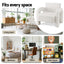 Artiss Armchair Accent Chair Lounge Sofa Couch Curved Seat Boucle White