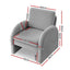 Artiss Armchair Accent Chair Lounge Tub Sofa Couch Curved Arm Seat Boucle Grey