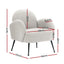 Artiss Armchair Boucle White Hanes