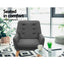 Artiss Armchair Linen Fabric Anne Charcoal