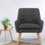 Artiss Armchair Linen Fabric Anne Charcoal