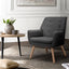 Artiss Armchair Linen Fabric Anne Charcoal