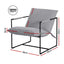 Artiss Armchair Lounge Chair Sling Grey