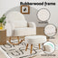 Artiss Armchair Rocking Chair Ottoman Lounge Footrest Round Nursing Boucle White