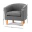 Artiss Armchair Tub Chair Grey Abby