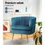 Artiss Armchair Velvet Blue Norvia