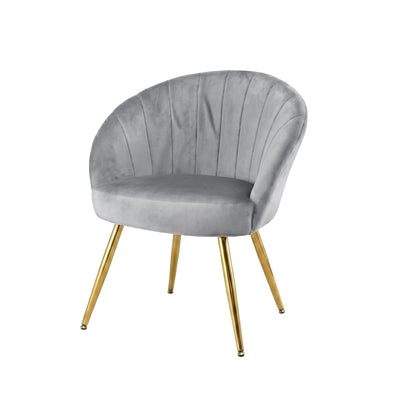 Artiss Armchair Velvet Grey Eloise