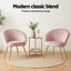 Artiss Armchair Velvet Pink Eloise